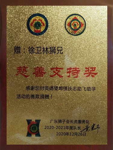 慈善支持奖